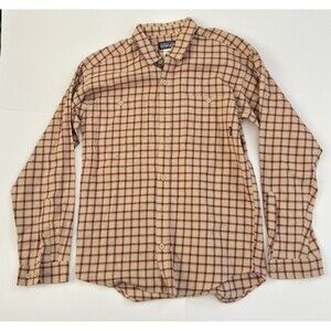 Patagonia Men's Organic Cotton Plaid Button Up Flannel Shirt Size Small